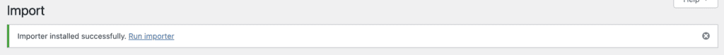 Import successful